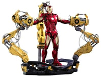 Movie Masterpiece DIECAST Iron Man2 IronMan Mark4 Action Figure w/Suit-up Gantry