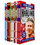 Football Superstars 12 Books Collection Rules Mega Pack Set By Simon Mugford & Dan Green(Fact,Stories & Starts)(Rolando, Neymar, Messi, Kane, Mbappé, Rashford, Haaland, Salah, De Bruyne & More)