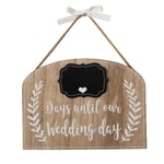 Wedding Countdown Plaque & Chalk - '.... Days Until our Wedding' 