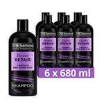 TRESemmé Biotin Repair Shampoo visibly repairs 7 types of damage in one use for dry, damaged hair 6x 680 ml