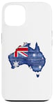 iPhone 13 Australia Down Under Wooden Australian Flag Map Gift Case