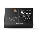 NASA WSP1300 - Station Météo, Enceinte Bluetooth, Ecran LCD 6.4, Fonction Horloge/Calendrier/Radio FM, Livrée avec adaptateur secteur - Noir - Neuf