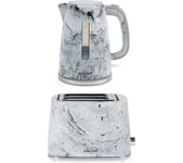 SALTER COMBO-9353 Marble Jug Kettle & 2-Slice Toaster Bundle - White, White