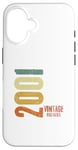 Coque pour iPhone 16 Anniversaire 24 Ans Vintage 2001 Millésime 2001