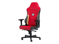 Noblechairs Hero Iron Man Edition - Spelstol - Ergonomisk - Armstöd - T-Formad - Lutning - Svängtapp - Aluminium, Nylon, Polyuretan, Stål, Minnesskum, Polyuretanläder, Kallskum Med Hög Densitet - Svart, Guld