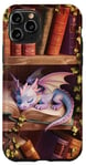 Coque pour iPhone 11 Pro Amateur de livres Cute Dragon Books Cottagecore Flower Bookworm