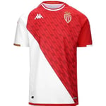 Kappa Kombat Home AS Monaco 23-24, Official T-Shirt, Red/White, XL, Men