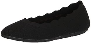 Skechers Femme Cleo 2.0 Love Spell Ballerines, Tricot Noir, 37.5 EU