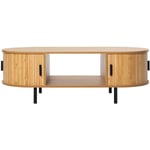 Bestmobilier - Kofu - table basse - bambou - 120 cm - bois / noir