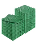 VEVOR Tapis de drainage emboîtable, 310x310 mm, dalles de sol de drainage modulaire emboîtable, 50 pcs, coussin de sol à épisser en PP antidérapant vert, tapis de douche, pour garage, jardin, cuisine