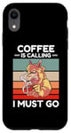 Coque pour iPhone XR Vintage Llama Coffee appelle I Must Go Coffee Llover