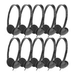 Classroom Headphones 10 Pack for Kids School, Earphones 3.5MM Audio Headset1342