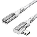 Câble D'Extension Usb C 1,8 M 10 Gbit/S De Synchronisation De Données Usb 3.2 Type C Mâle Vers Femelle En Nylon Tressé 100 W Charge Rapide Compatible Avec Psvr2/Mac-Book Pro/Mavic