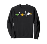 Pickleball Player Heartbeat Monitor Pickleball Lover Gift Sweatshirt