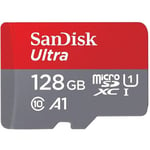 SanDisk Ultra 128GB Class 10 100Mbs MicroSDXC Memory Card and Adapter