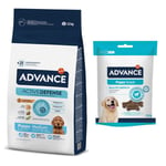 12/14 kg Advance + 150 g snacks på köpet! - 12 kg Medium Puppy Protect + 150 Puppy Snack