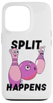 Coque pour iPhone 13 Pro Split Happens Bowler Funny Bowling