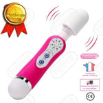 LSC® 16 Speed Vibrator Vibrerande AV Stick Wand Klitorisstimulator Massager G Spot Sexleksaker för kvinna - Rose Red