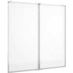 Tableau blanc magnétique pliable 100x100x1,7 cm aluminium vidaXL