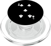 Five (5) of Clubs Poker Card Jeu de cartes Blackjack PopSockets PopGrip pour MagSafe