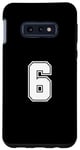 Coque pour Galaxy S10e Numéro 6 à l'arrière – Maillot d'anniversaire de l'équipe de sport numéroté