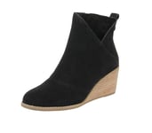 TOMS Women's Sutton Ankle Boot, Black Suede, 9 UK