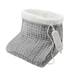 Sensio Spa Warm Cosy Foot Warmer Grey, Electric Heating for Cold Feet, 4 Temperature Settings, Soft Teddy Fleece Lining, Fast Heat Up, Washable, Overheat Protection