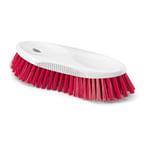 La Briantina Brosse Multifonction pour Nettoyage Ergonomique, Fibre PBT de Haute qualité, stérilisable, Longueur 23 cm, Couleur Rouge