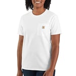 Carhartt Women's Loose Fit Heavyweight Short-Sleeve K87 Pocket T-Shirt, White, XL