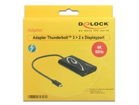 DELOCK – Adapter Thunderbolt™ 3 male > 2 x DisplayPort female 4K 60 Hz (62708)