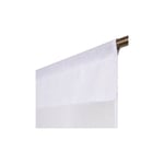 Vitrage 70 x 210 cm Passe Tringle Bande Fil Lurex Argenté Blanc