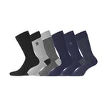 Serge Blanco Chaussettes Hautes Homme Coton, Socquettes Homme, Anti-Démangeaison, Durable (Lot de 6), Multicolore, 43/46