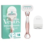 Gillette Venus Venus Deluxe Smooth Sensitive RoseGold Razor x1 Blade +