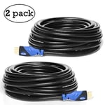 Multi-Câble HDMI a Haute Performance avec Ethernet 1.4a (5M) Pack de 2"- Sou...