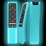 Case Compatible with Samsung Smart TV Remote Controller BN59 Series, Light Weight Silicone Cover Protector Shockproof Anti-Slip Remote Skin Sleeve - Glow SkyBlue