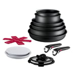 Ingenio Eco Resist L3979542 Batterie De Cuisine 13 Pièces : 3 Poêles 22/24/28 Cm + Wok 26 Cm + 2 Poêlons 16/18 Cm + 7 Accessoires