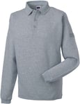 Sweat-Shirt Lourd Col Polo Pour Homme - R-012m-0 - Gris