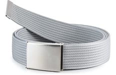 Ladeheid Ceinture en tissu Homme P90 (Argenté, 180 cm x 4 cm)