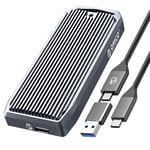 ORICO Boîtier SSD M.2 NVMe 40 Gbps, jusqu'à 2700 Mo /s Externe Adaptateur pour 2280 M-Key NVMe PCIe SSD Disque Dur. Compatible avec Thunderbolt 3/4 USB 3.2/3.1/3.0/Type C, Aluminium-M2V01