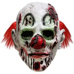 Halloween Läskig Ond Clown Mask Skräck Ansikte Zombie Dräkt