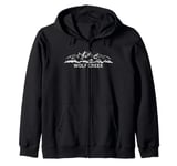 Wolf Creek Colorado Ski Resort Mountain Silhouette Zip Hoodie