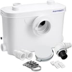 Broyeur Sanitaire 400 w Pompe de Relevage sanitaires 100 L/min Distance de pompage verticale de 7 m avec 3 entrées pour Toilettes, Évier et Baignoire