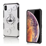 iPhone 9 Plus mobilskal plast silikon utfällbart ställ mekanisk stil - Silver