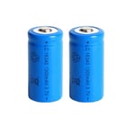 Batterie 2 pièces-Piles Li-ion Cr123a Rechargeables 1300mah 3.7v 16340 Et Chargeur Eu Pour Lampe De Poche Le