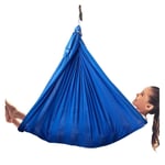 YANFEI Children's Elastic Hammock Swing Outdoor Camping Leisure Swing Adult Hammock Children Yoga Indoor Therapy Swing (Color : BLUE, Size : 150X280CM/59X110IN)