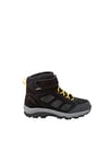 Jack Wolfskin Mixte Enfant VOJO LT TEXAPORE MID K Chaussure de Trail, Noir / Burly Jaune Xt, 39 EU