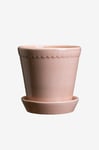 Bergs Potter - Kruka med fat Helena GLAZED, Ø 18 cm - Rosa