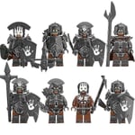 8-pack/set Sagan om Ringen-serien Minifigur Byggstenar Kit, Krigare Mini Actionfigurer kk