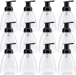 Bekith 12 Pack 10oz Foaming Soap Dispensers Plastic Foam Maker Bubbler Empty Bottle BPA Free for Liquid Soap Travel Cleaning Shampoo (300ml)