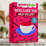 GROOVY KETO RED VELVET MUG CAKE MIX - 5 PORTIONS LOW CARB SUGAR FREE - DIABETIC